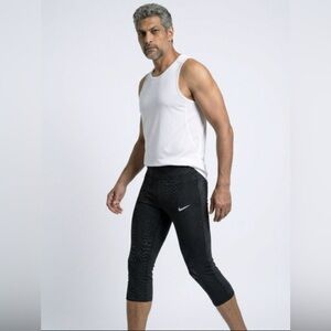 Nike White Tank and Black Patterned Leggings